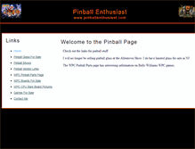Tablet Screenshot of pinballenthusiast.com